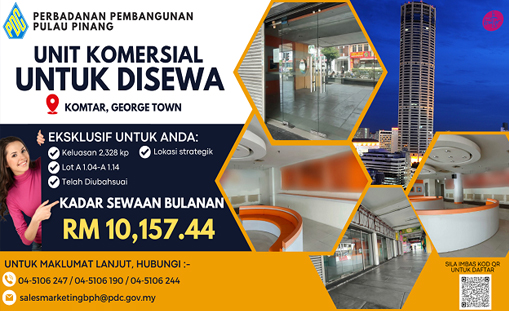 Commercial Unit for Rent at KOMTAR, George Town