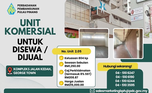 UNIT 2.05 KOMPLEKS JALAN KEDAH, GEORGE TOWN