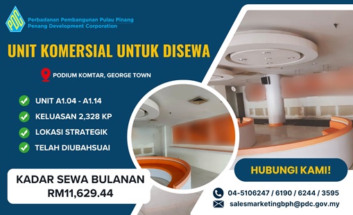 UNIT KOMTAR UNTUK DISEWA